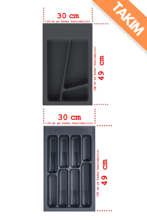 NETAKS Kaşıklık+Kepçelik Takım 30x49 Kumlu Yüzey