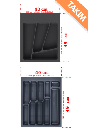 NETAKS Kaşıklık+Kepçelik Takım 40x49 Kumlu Yüzey