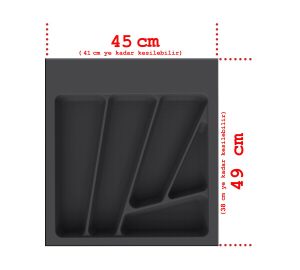 NETAKS Çekmece içi Kepçelik 45x49 Kumlu Yüzey