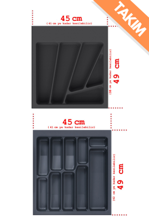 NETAKS Kaşıklık+Kepçelik Takım 45x49 Kumlu Yüzey