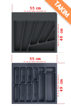 NETAKS Kaşıklık+Kepçelik Takım 55x49 Kumlu Yüzey