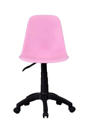 Estelia Abant Siyah Ayaklı Pembe Çalışma Sandalyesi
