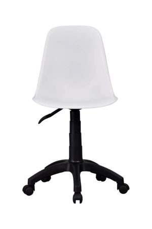 Estelia Abant Siyah Ayaklı Beyaz Çalışma Sandalyesi