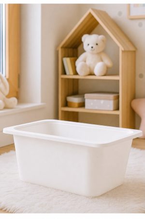 Montessori Oyuncak Dolabı Kutusu Beyaz Saklama Kutusu 41x29,4x22,5 cm Çocuklar için Aktive Kutusu