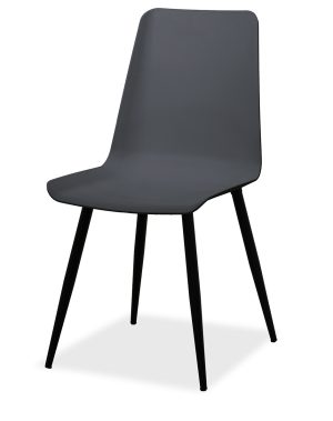 Estelia Salda Siyah Metal Ayaklı Antrasit Sandalye