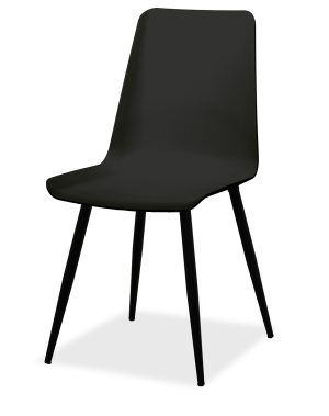 Estelia Salda Siyah Metal Ayaklı Siyah Sandalye