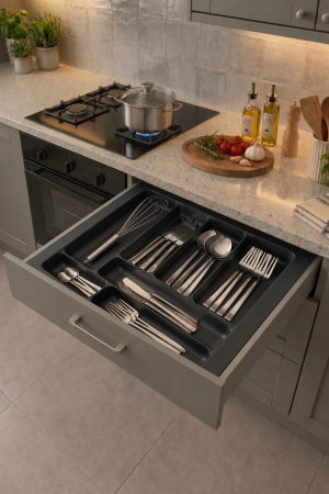 NETAKS Çekmece içi Kaşıklık 45X45 Kumlu Yüzey Yeni Model
